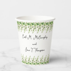 Colorful Spring Wildflower Meadow Garden Wedding P Paper Cups