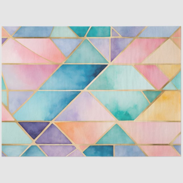 Colorful Stained Glass Art Tissue Paper (Front)