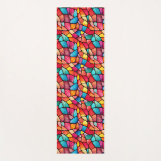 Colorful Stained Glass Pattern background Yoga Mat