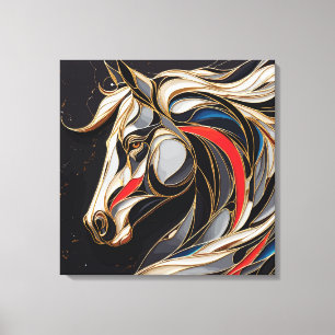 Colorful Stallion Spirit Canvas Print