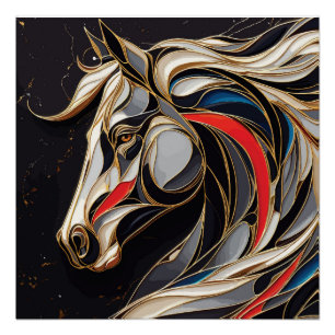 Colorful Stallion Spirit Poster