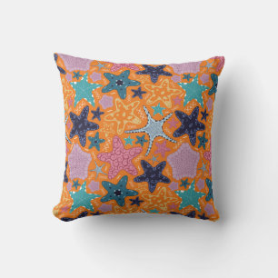 Colorful Star fishes Cushion