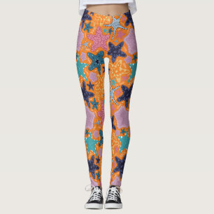 Colorful Star fishes Leggings