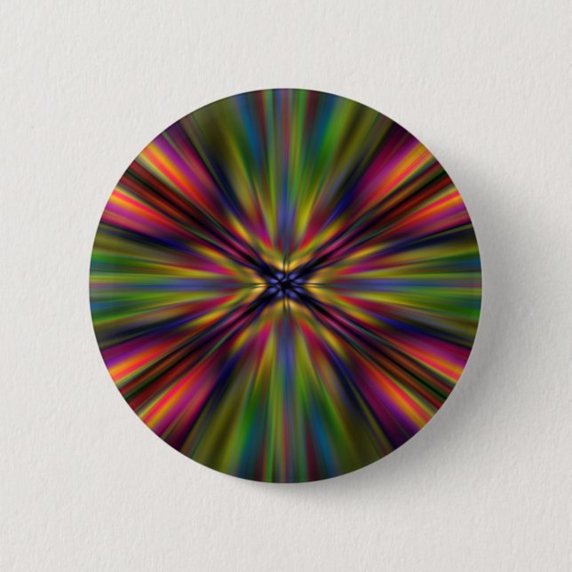Colorful starburst 6 cm round badge (Front)