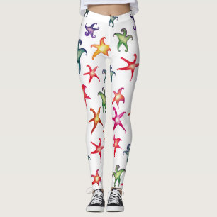 Colorful Starfishes, Sea stars Leggings