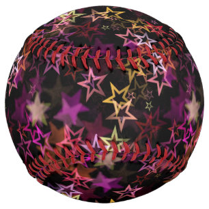 Colorful Stars Dance Whimsically Softball
