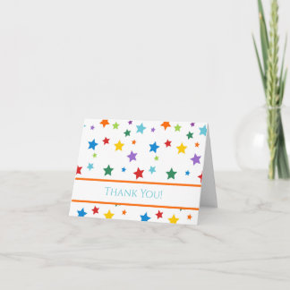 Colorful Stars Thank You Note – Party Gratitude