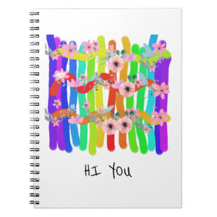 colorful sticks of flowers notebook
