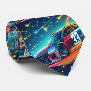 Colorful Stock Car Racing 4 Tie
