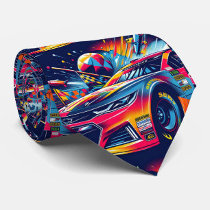 Colorful Stock Car Racing 5 Tie