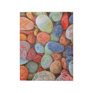 Colorful stones, pebbles, rocks notepad