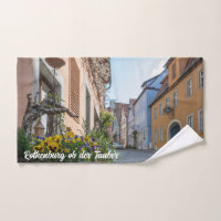Colorful street in Rothenburg ob der Tauber