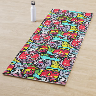 Colorful Street Pop Art Yoga Mat