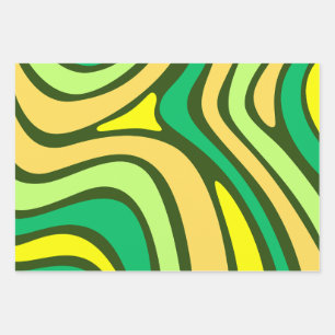 Colorful Stripe Abstract Pattern Wrapping Paper Sheet