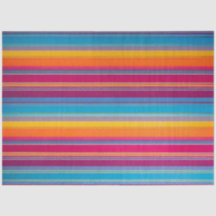 Colorful Striped Fabric Art Tissue Paper