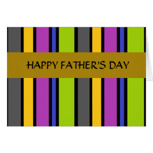 Colorful Striped Father's Day Greeting Card
