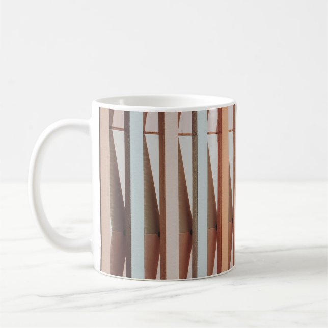 COLORFUL STRIPES AND SHADOWS COFFEE MUG (Left)