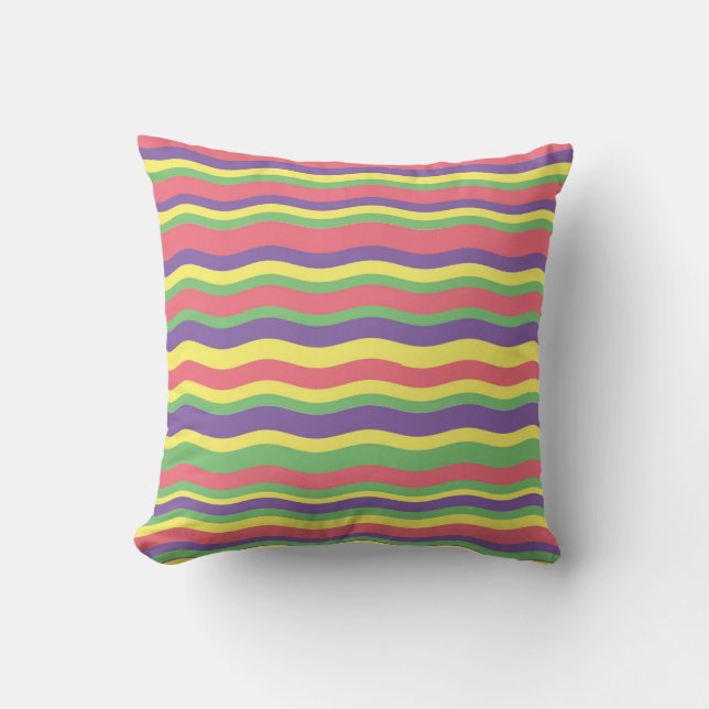 Colorful stripes design      cushion (Front)