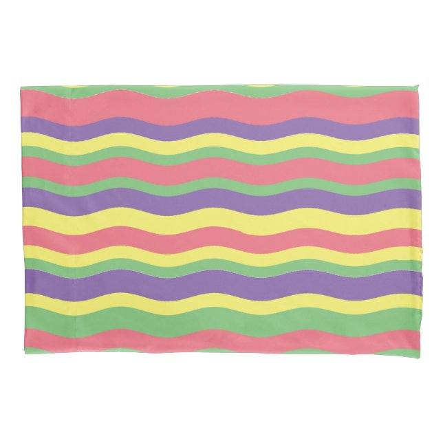 Colorful stripes design   pillowcase (Front)