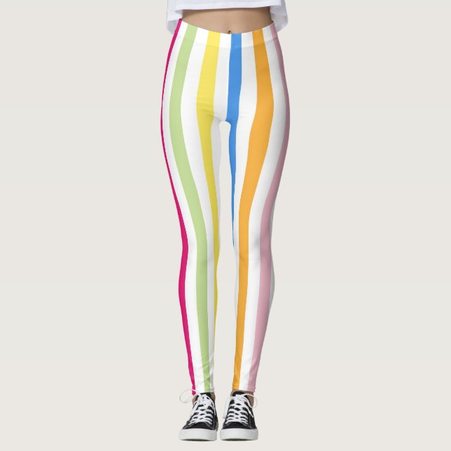 Colorful Stripes Leggings (Front)