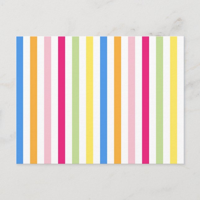 Colorful Stripes Postcard (Front)