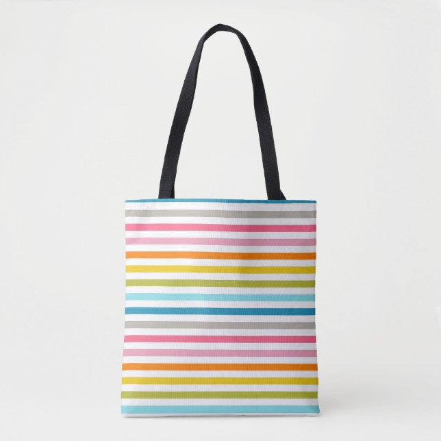 COLORFUL STRIPES TOTE BAG (Front)