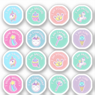 Colorful Student Affirmation Stickers