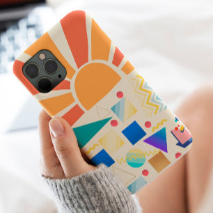 COlorful Stylish blue red Vintage Aesthetic Case-Mate iPhone Case