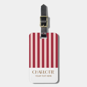 Colorful Stylish Bright Color Minimalist Stripes Luggage Tag