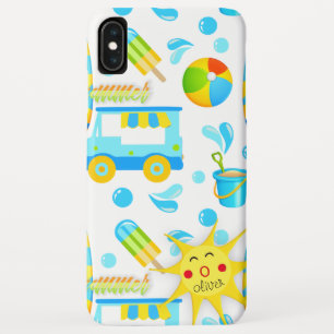 Colorful Summer and Beach Fun Monogrammed Pattern Case-Mate iPhone Case
