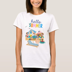 Colorful Summer Beach Fun for Happy Days T-Shirt