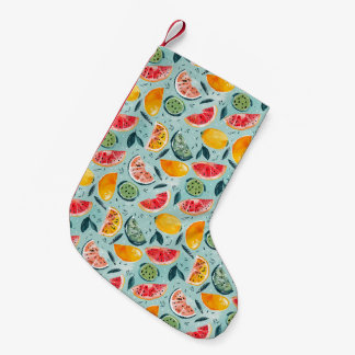 Colorful Summer Fruits Small Christmas Stocking