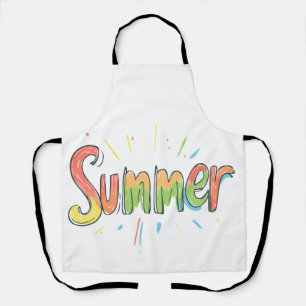Colorful Summer Text Apron