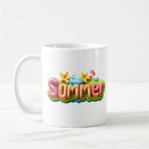Colorful Summer Text Coffee Mug