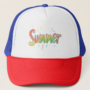 Colorful Summer Text Trucker Hat