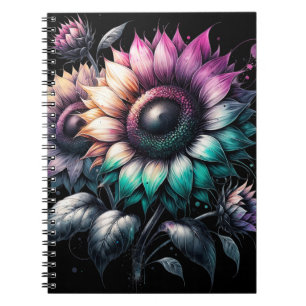 Colorful Sunflowers Notebook