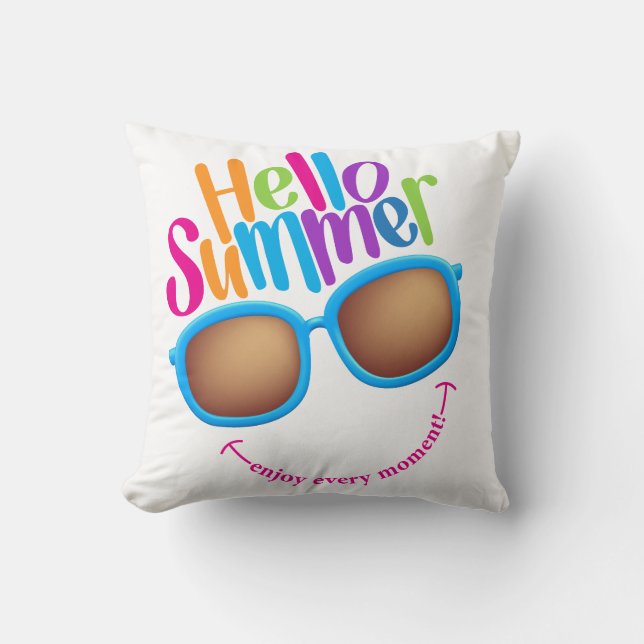 Colorful Sunglasses for Summer Cushion (Front)