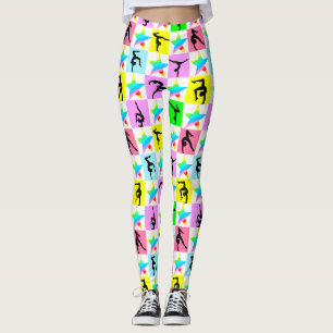 COLORFUL SUPER STAR GYMNASTICS LEGGINGS