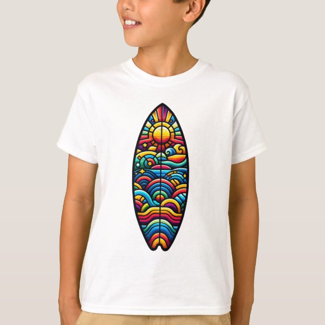 colorful surfboard T-Shirt (Front)