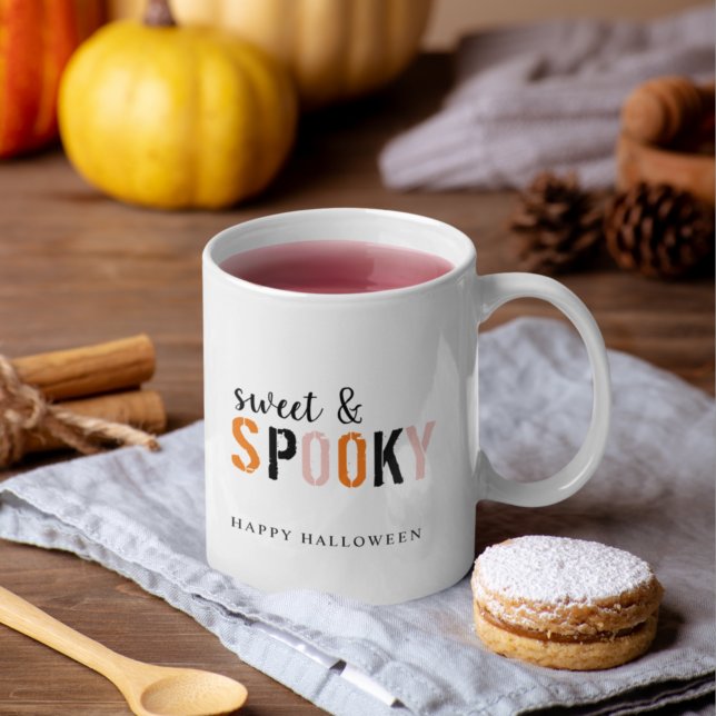 Colorful Sweet And Spooky | Happy Halloween  Coffee Mug (Creator Uploaded)