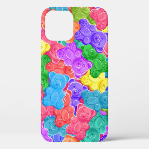 Colorful sweet jelly bears, gummy candies. Seamles iPhone 12 Case