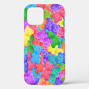 Colorful sweet jelly bears, gummy candies. Seamles iPhone 12 Case