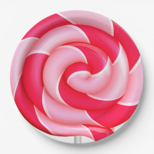 Colorful sweet lollipop Paper Plates