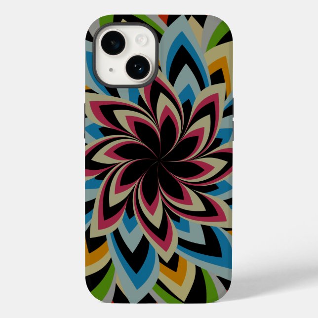 COLORFUL SWIRL FLOWERS   Case-Mate iPhone CASE (Back)