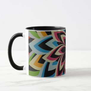 COLORFUL SWIRL FLOWERS MUG