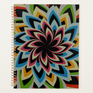 COLORFUL SWIRL FLOWERS PLANNER
