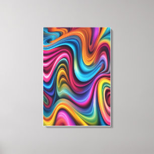 Colorful Swirl Graphic Art Design Canvas Print