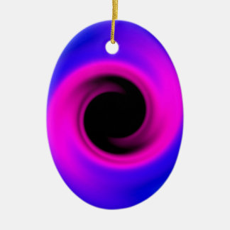 Colorful swirling black hole ceramic tree decoration