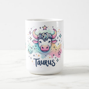 Colorful Taurus Bull Zodac Astrology Coffee Mug