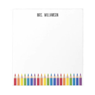 Colorful Teacher Pencil Notepad